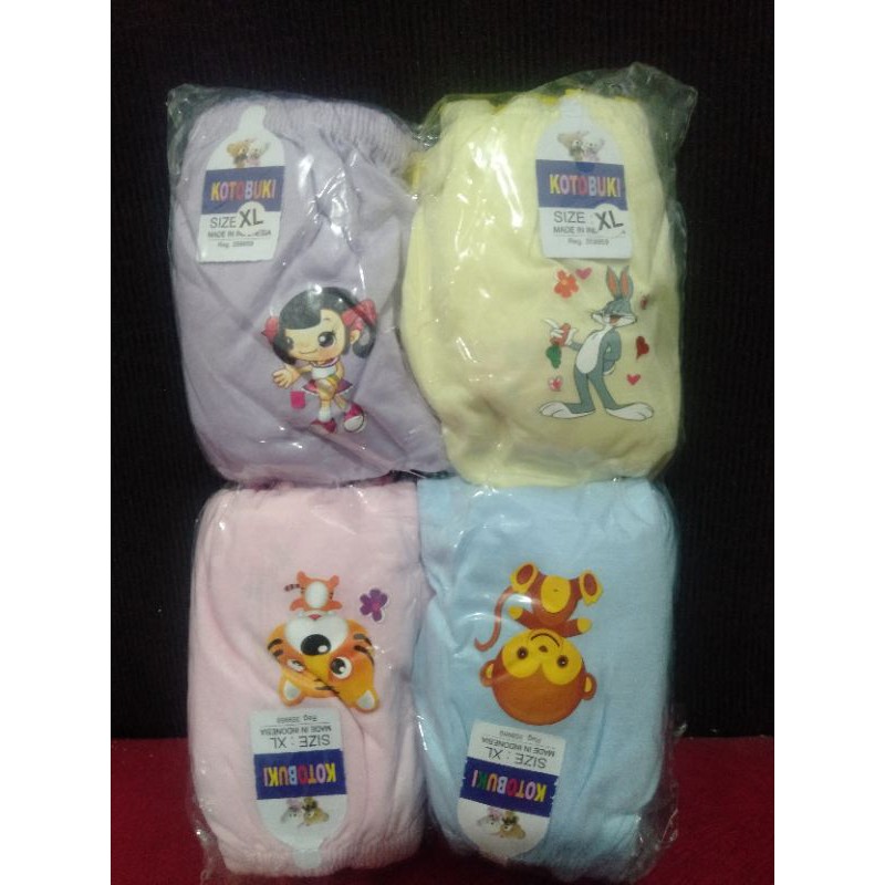 6 pcs Celana dalam anak perempuan KOTOBUKI / Star / Tyo