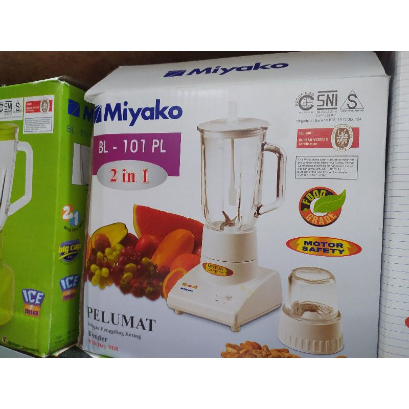 Blender Miyako 2 in 1 BL 101PL gelas mika