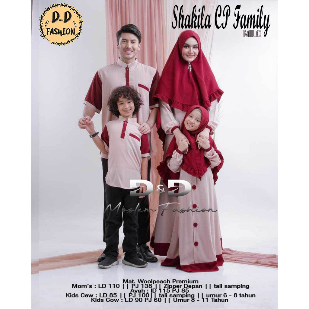 SHAKILA BAJU COUPLE KELUARGA/ BAJU MUSLIM COUPLE FAMILY/BAJU SARIMBIT KELUARGA