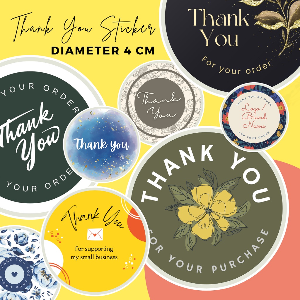 

READY - STICKER Thank You Sticker Online Shop Segel Packing