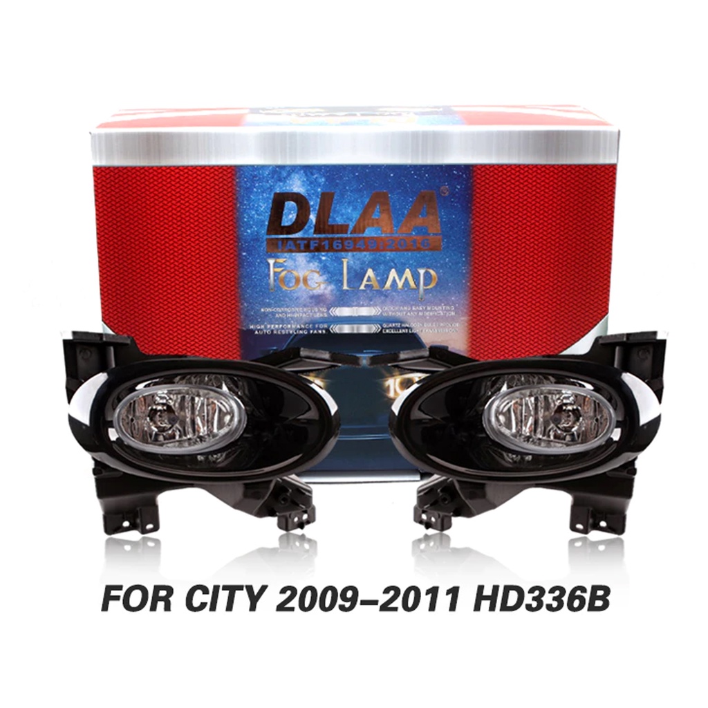 FOGLAMP / LAMPU KABUT DLAA HD336B CHROME HONDA B CITY 2009