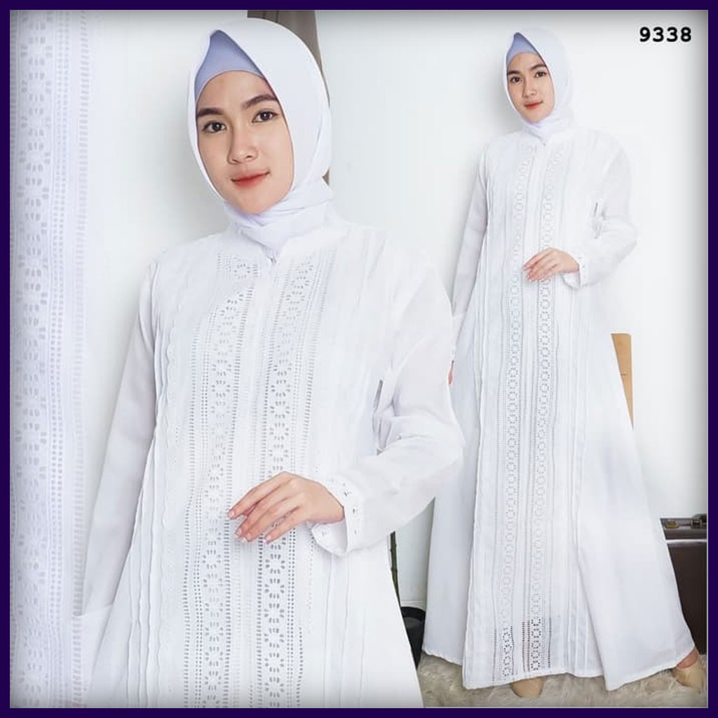 Gamis Putih Katun Jepang Super M-5L(JUMBO)