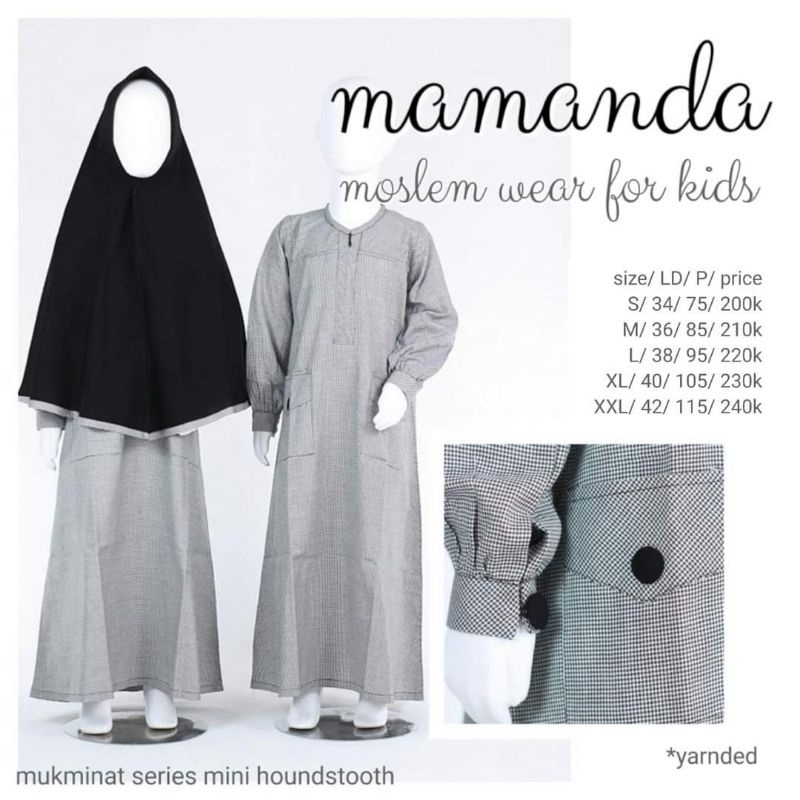 MAMANDA KIDS Mukminat Series || Gamis Black Hounds