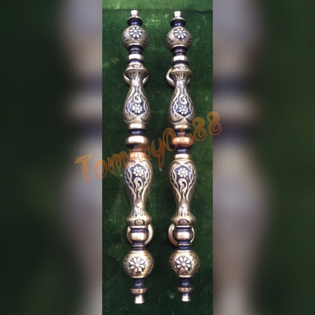 Handle pintu pegangan pintu gagang pintu kupu tarung premium full kuningan classic 45 cm murah bagus