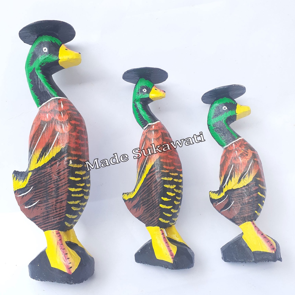 Patung Bebek berdiri payung 1 set kerajinan handmade hiasan dekorasi