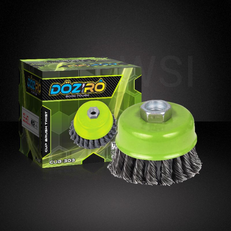 Sikat Kawat Mangkok Doziro 3&quot; Kepang / Cup Brush Gerinda Tangan