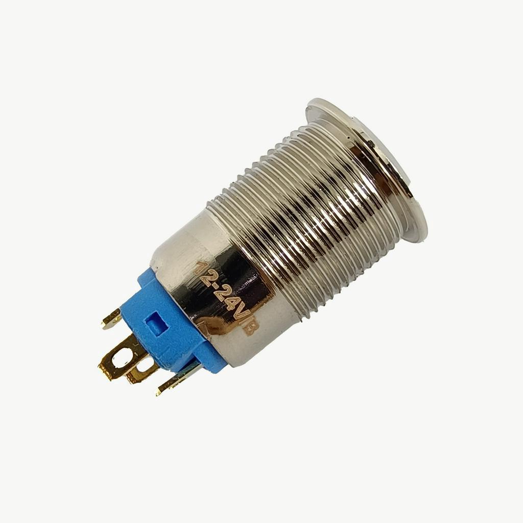 Switch Metal 12mm Push On Off Lampu 4 Pin Saklar Stainless 4pin LED Tombol Self Locking 12-24V