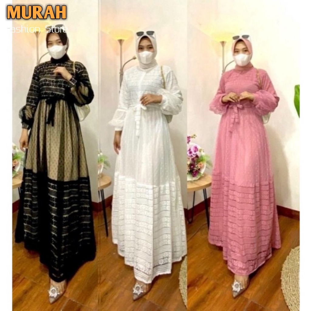 Busana Muslim Gamis Murah Gaun Pesta Muslimah Baju Pesta Wanita Kondangan Mewah Kekinian 2020 2021