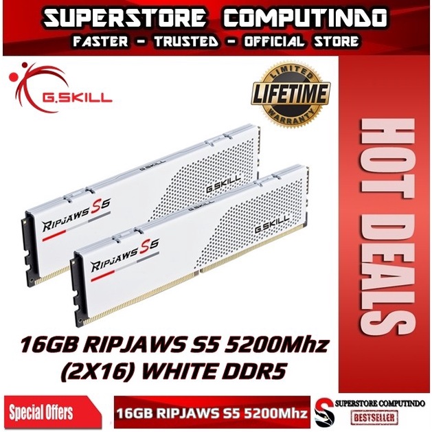 RAM G.Skill Ripjaws S5 DDR5 32GB 5200Mhz -F5-5200U4040A16GX2-RS5W