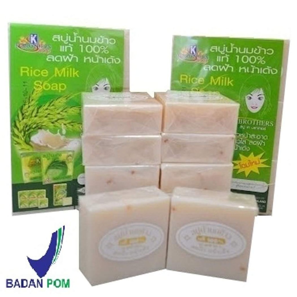 [4pcs] COD Pemutih Kulit Selangkangan Ketiak Pantat Lipatan Wajah Tubuh | K Brothers Soap Thailand