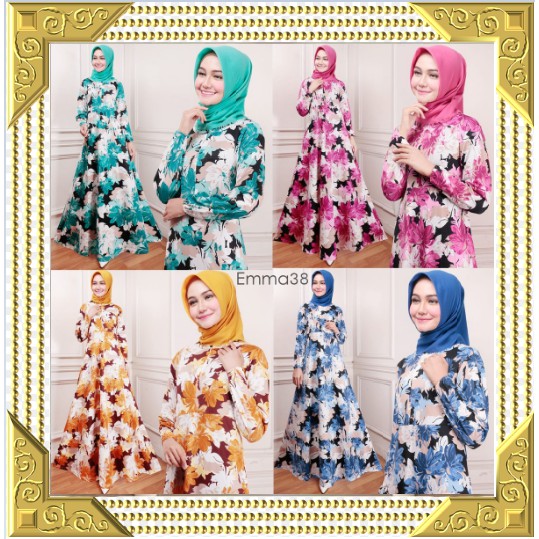 UKHTI LADIES GADIS SYARI TERBARU TERKENAL / LEBARAN EDITION | BAJU COUPLE MUSLIM MUTIF 2021