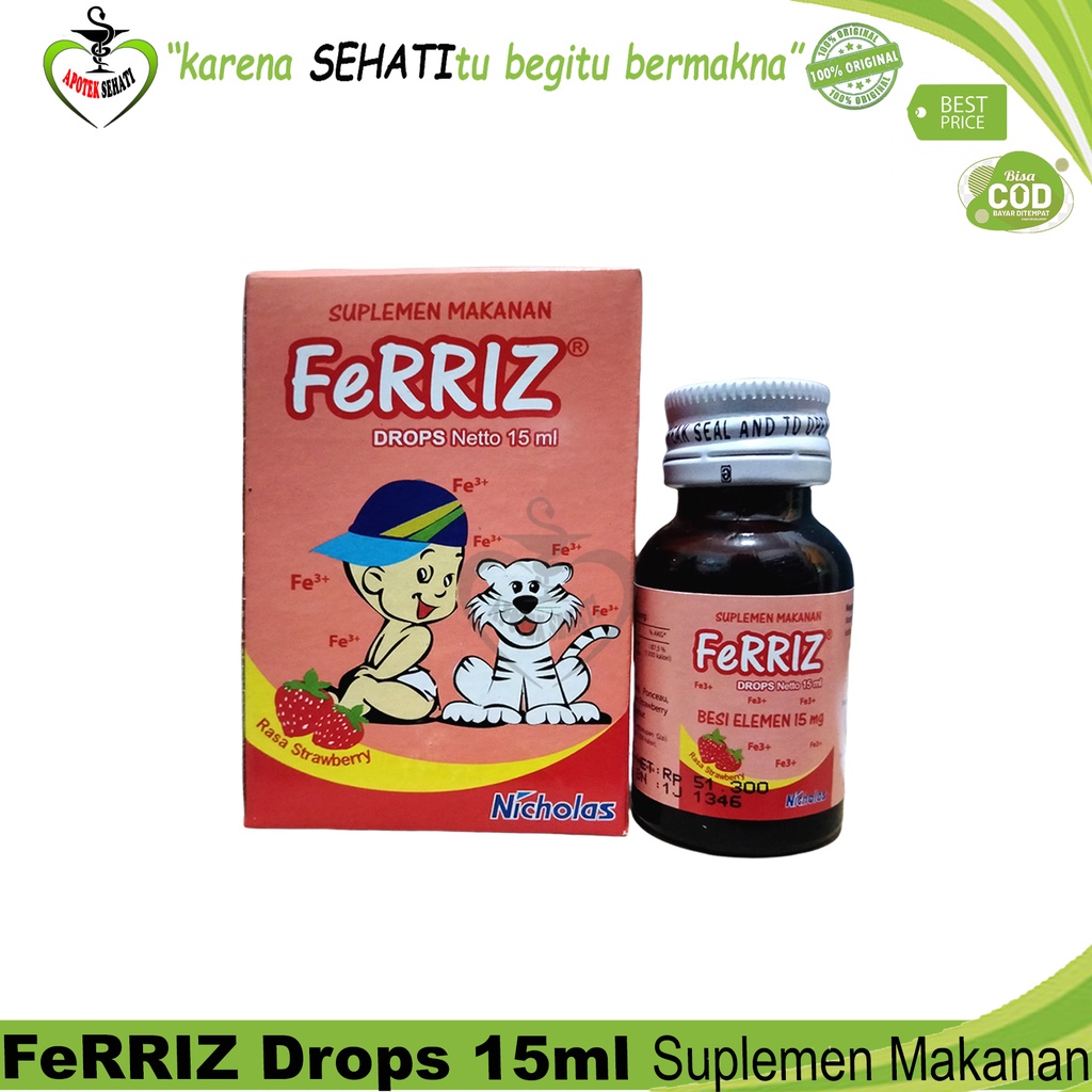 Hot Sale Ferriz Drops 15ml Suplemen Zat Besi Anak Dan Bayi Untuk Nafsu Makan