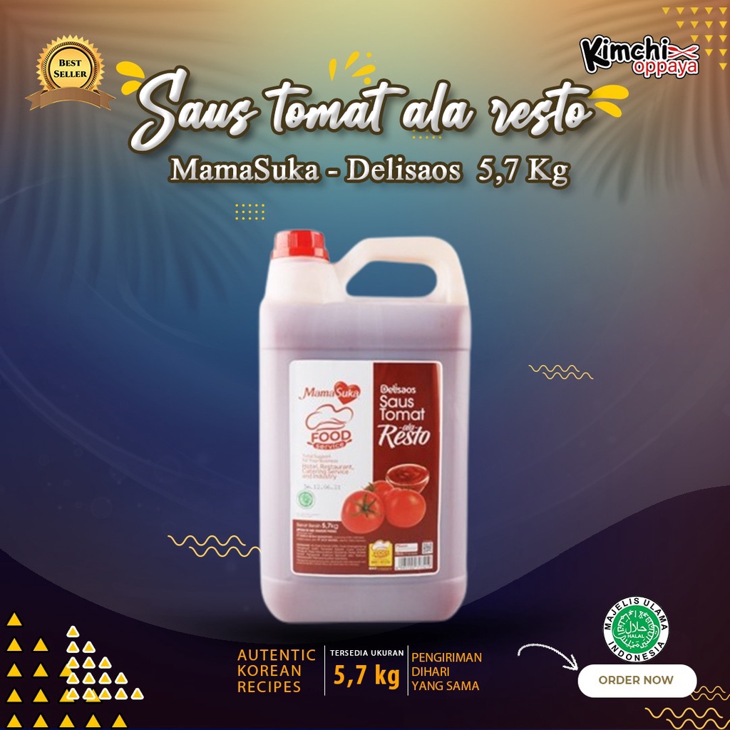 

MamaSuka - Delisaos Saus Tomat Ala Resto 5,7 Kg Sauce Tomat Resto