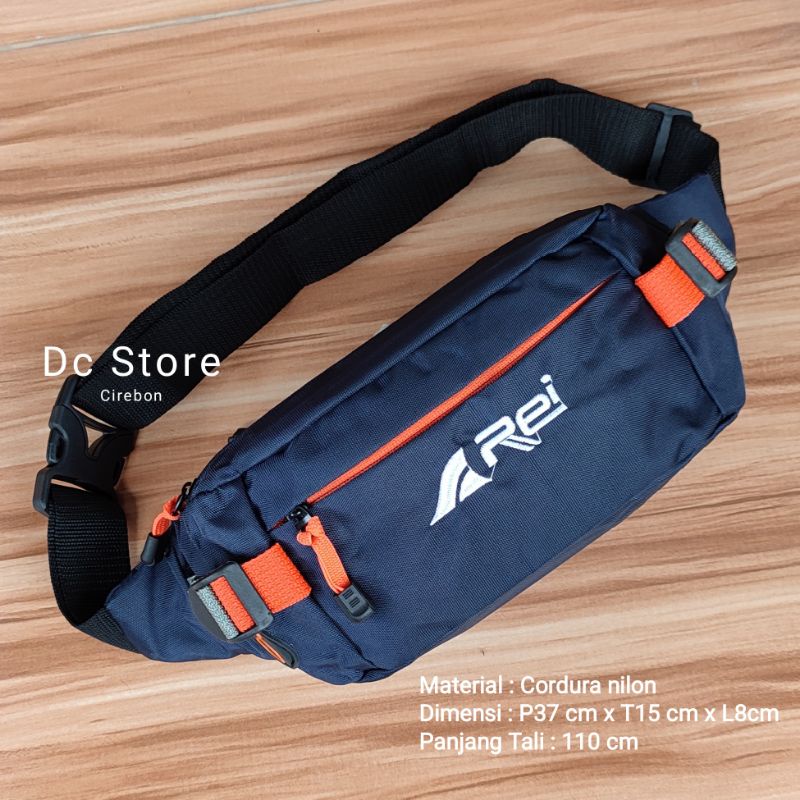 Tas Waistbag Pria Outdoor logo bordir bahan premium distro