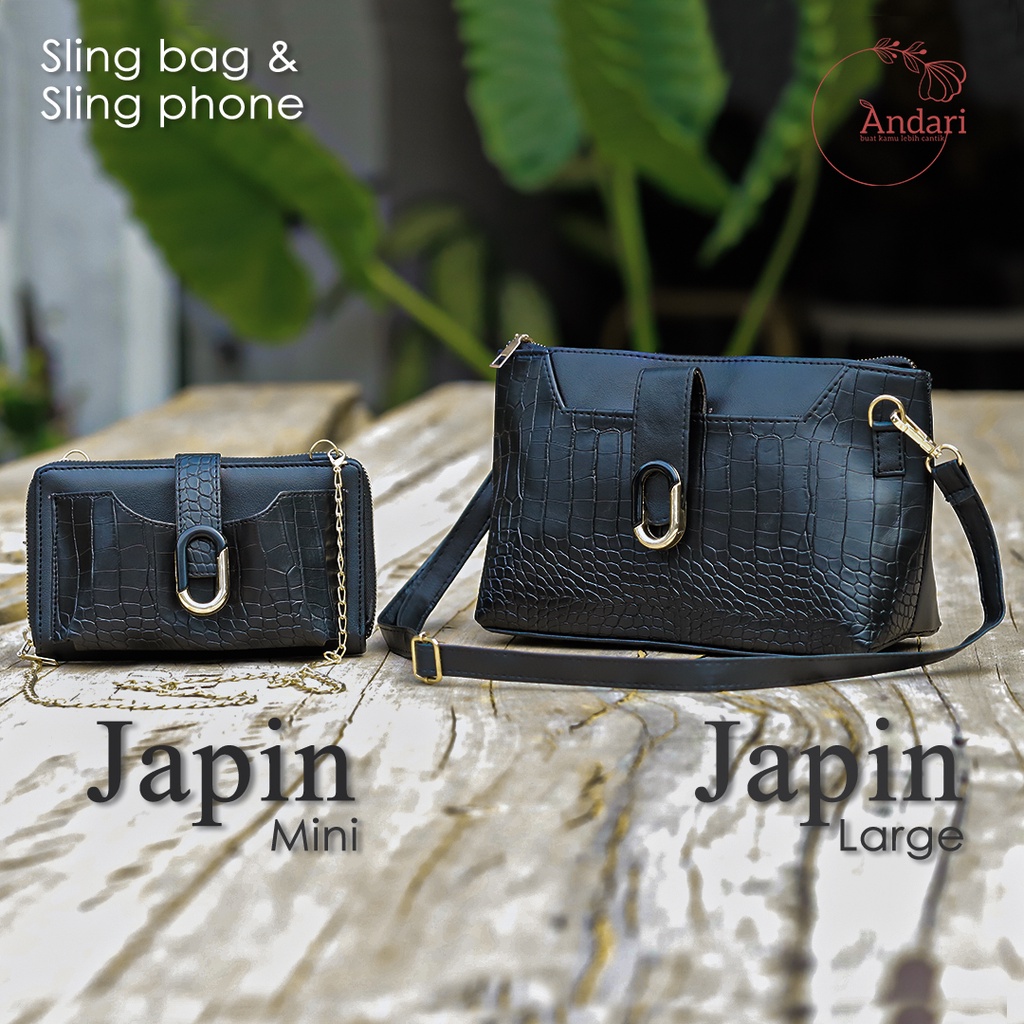 Sling Bag Wanita Motif Croco Terbaru &amp; Murah JAPIN Bag by ANDARI