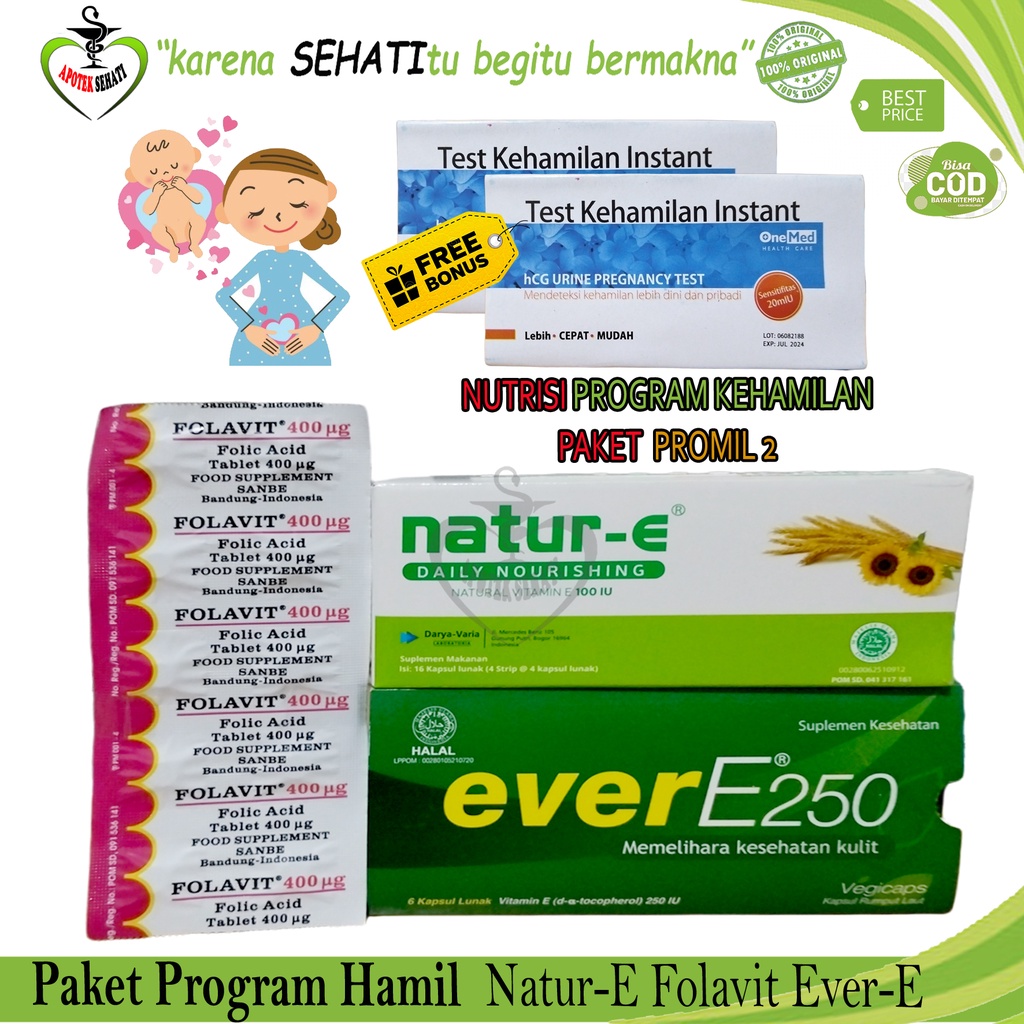 Promil Paket Program Hamil Ever-E Folavit Suplemen Nutrisi Kehamilan