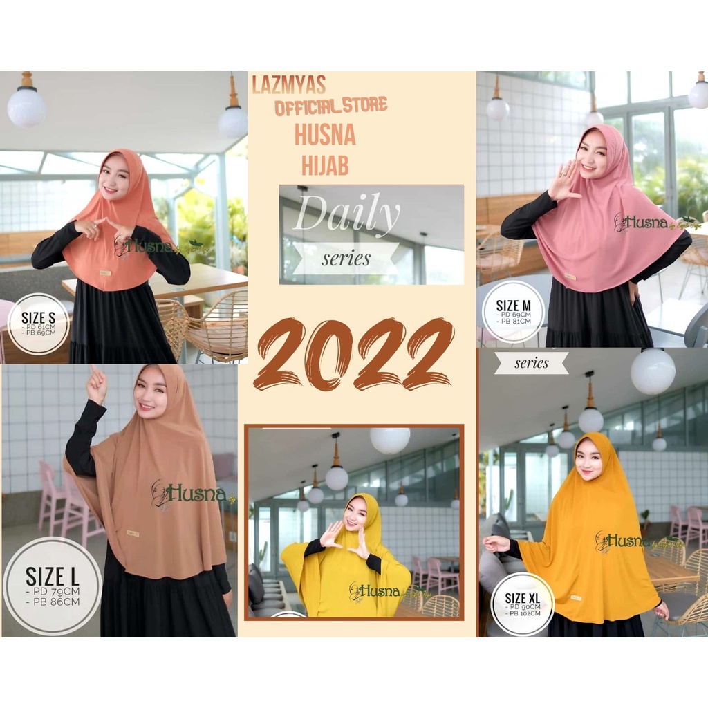 Husna Hijab Instant  Daily Series Size M  Jersey Premium