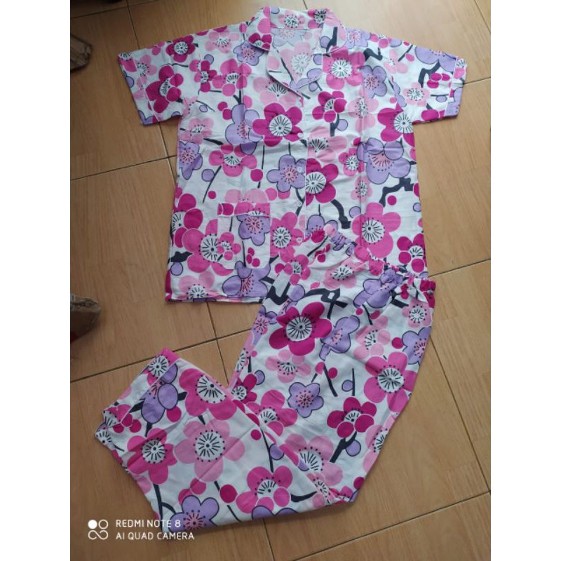 Baju Tidur piyama wanita /cewek katun Murah