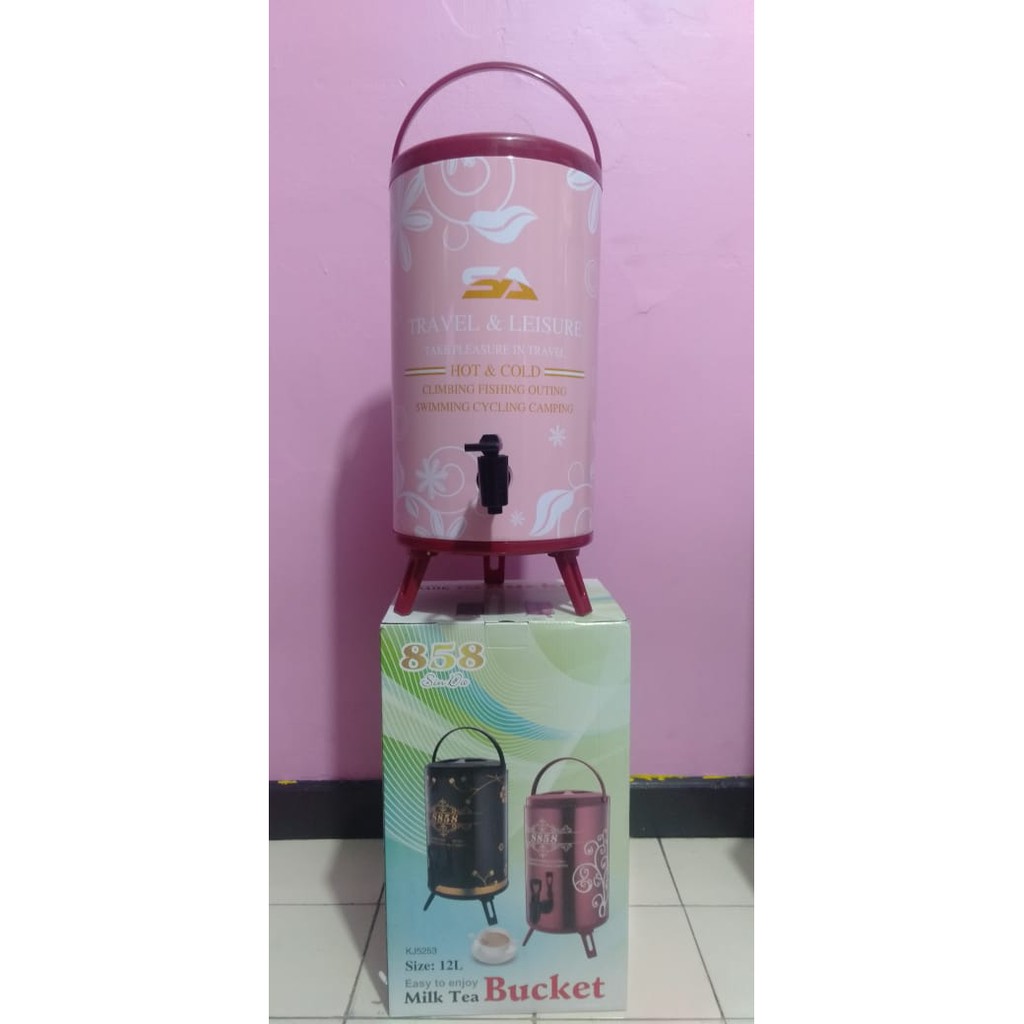 Termos Air / Milk tea bucket 12 liter bisa panas/ dingin