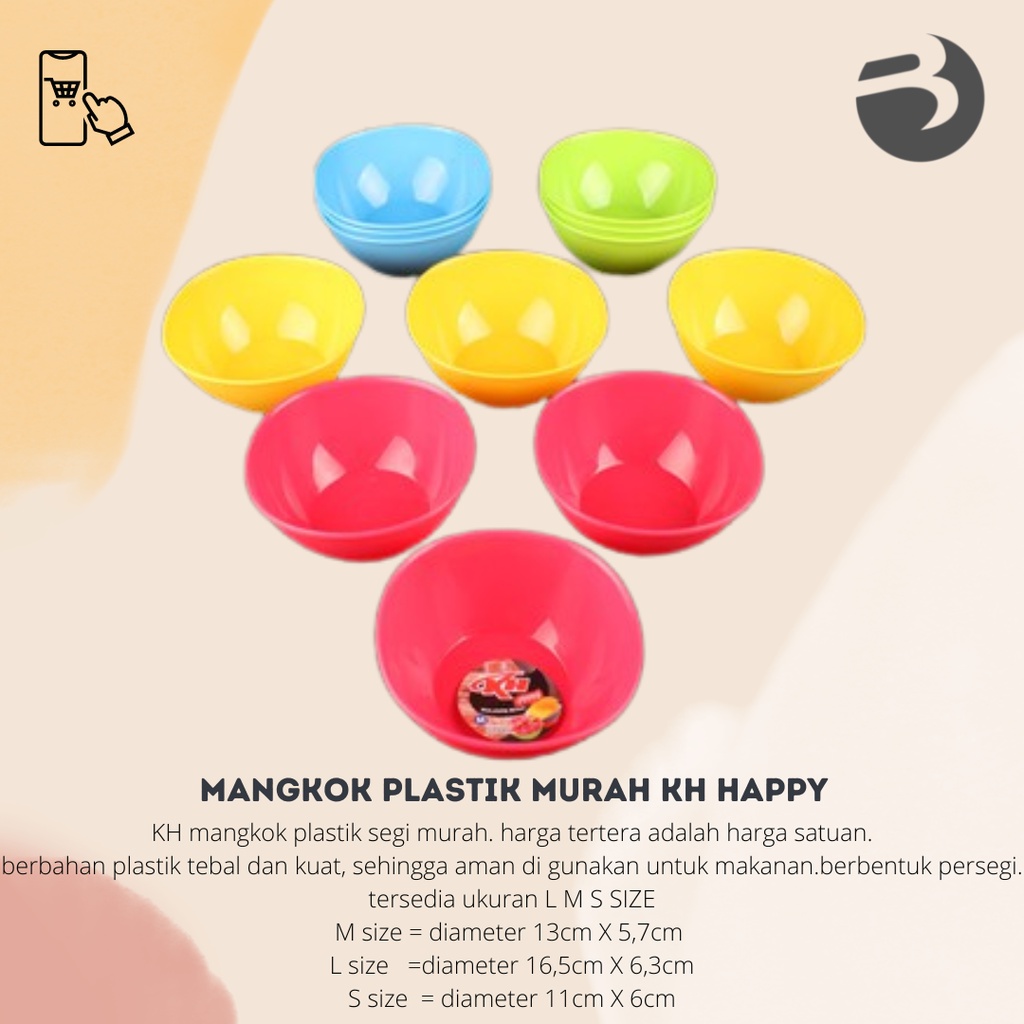 MANGKOK PLASTIK MURAH KH HAPPY