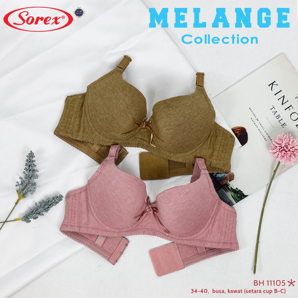 Bh Bra Sorex 11105 (Cup B-C) Melange | Bra Busa Tipis Pakai Kawat | Basic |