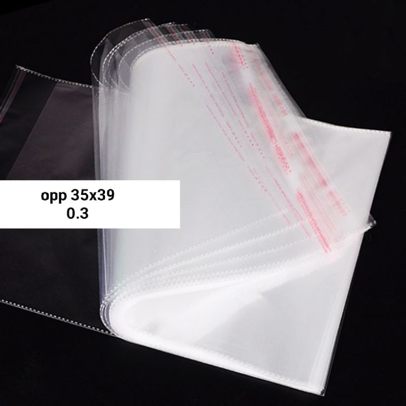 0PLASTIK OPP SEAL LEM-PACKING BAJU - 35x39 PER 100pcs-standard