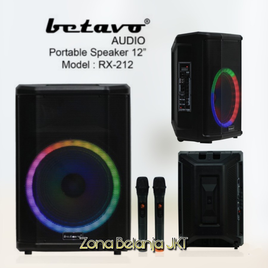 Speaker Portable Wireless 12 Inch BETAVO RX-212 Meeting USB Bluetooth Original