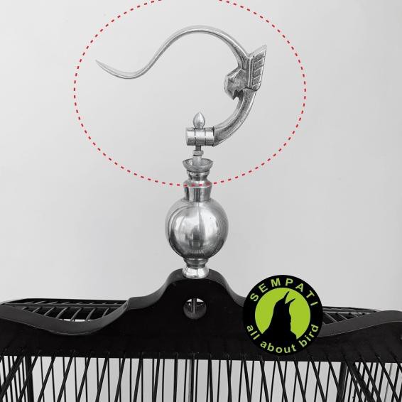 TERDEPAN GANTUNGAN LIPAT REPLIKA RADJA TUTUP OLI ALUMUNIUM SANGKAR KANDANG BURUNG MURAI LOVEBIRD KOT