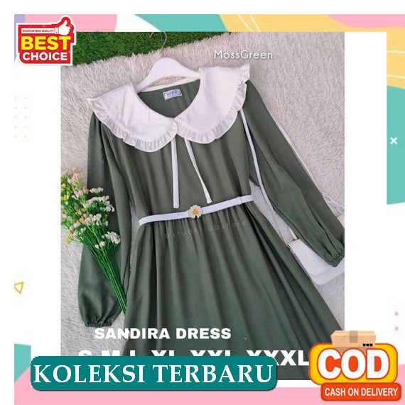Coa Gamis Midi Hitam Polos Wanita Jumbo Ld 92-140Cm Terbaru 2022 Kekinian Kombinasi Lengan Balon Ker