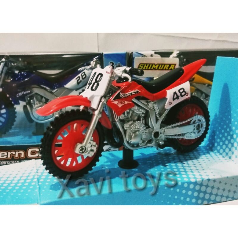 Miniatur MOTOR TRAIL DIECAST 64 MERAH