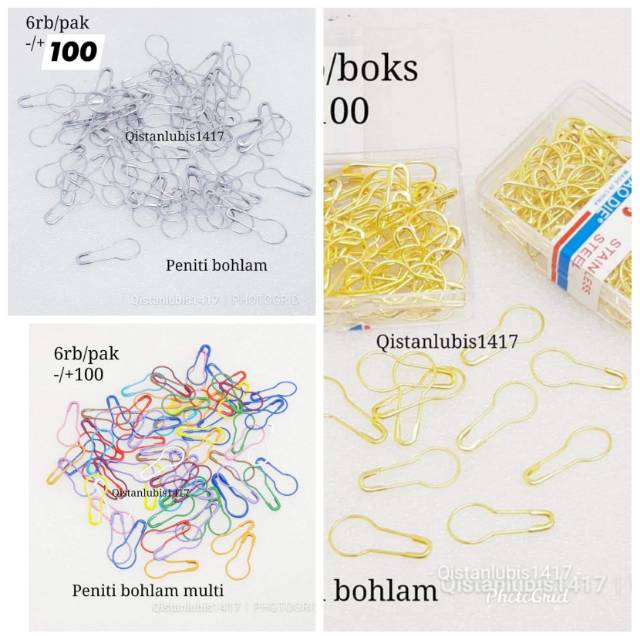 80 pcs dan 100pcs Peniti bohlam