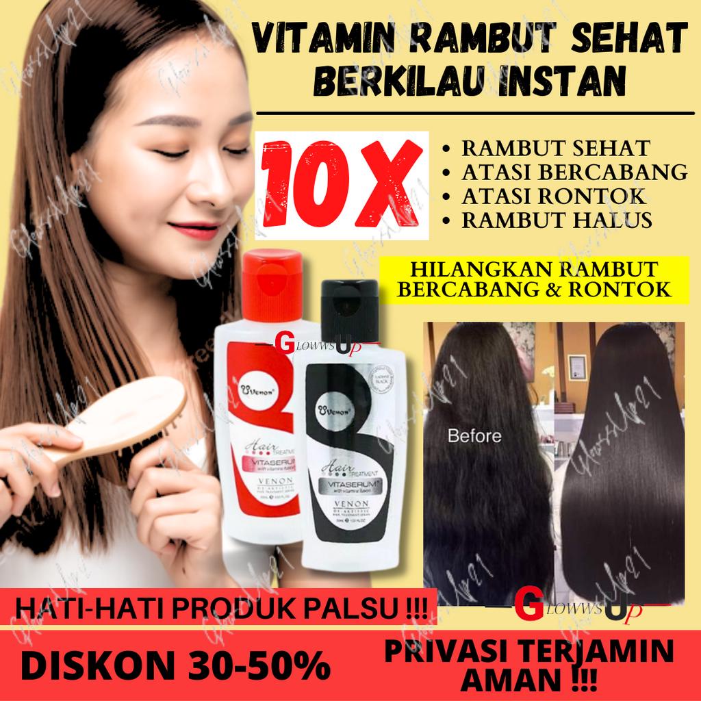 VENON VITA SERUM RAMBUT 30ML BPOM - VITAMIN RAMBUT VENON 30ML ORIGINAL - Hitam