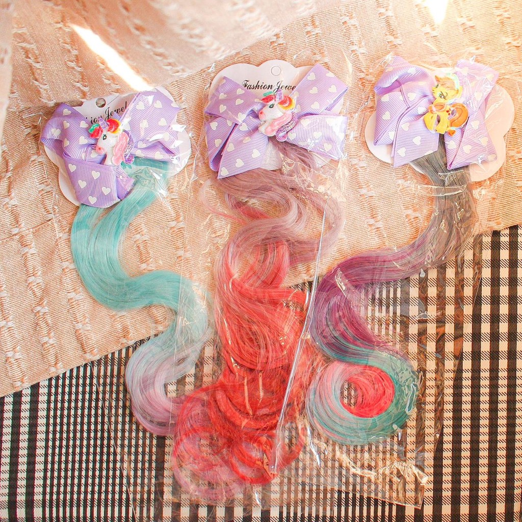 Hairclip/Jepitan Rambut Palsu Anak Colorful (Import)