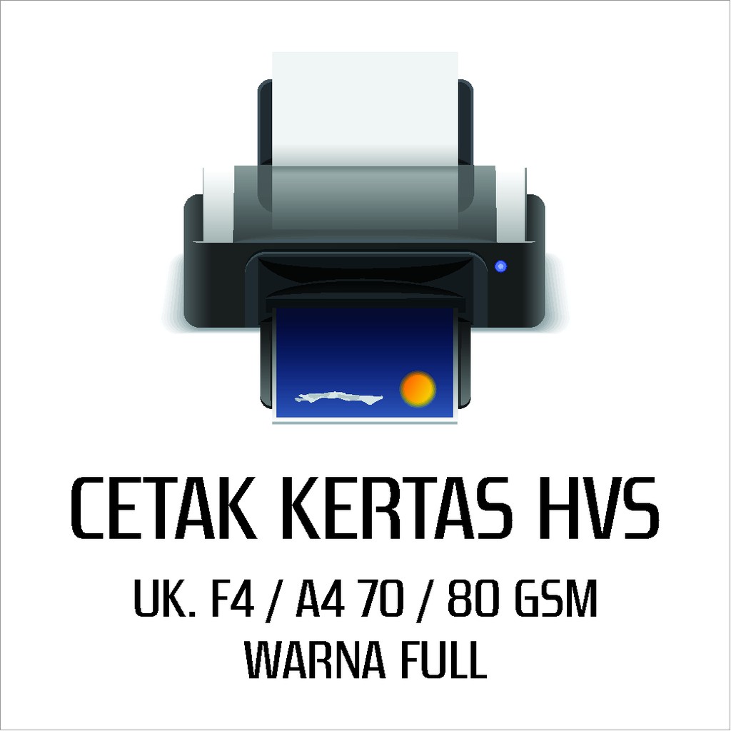 

Print Cetak HVS F4 70 GSM / A4 80 GSM Warna Full