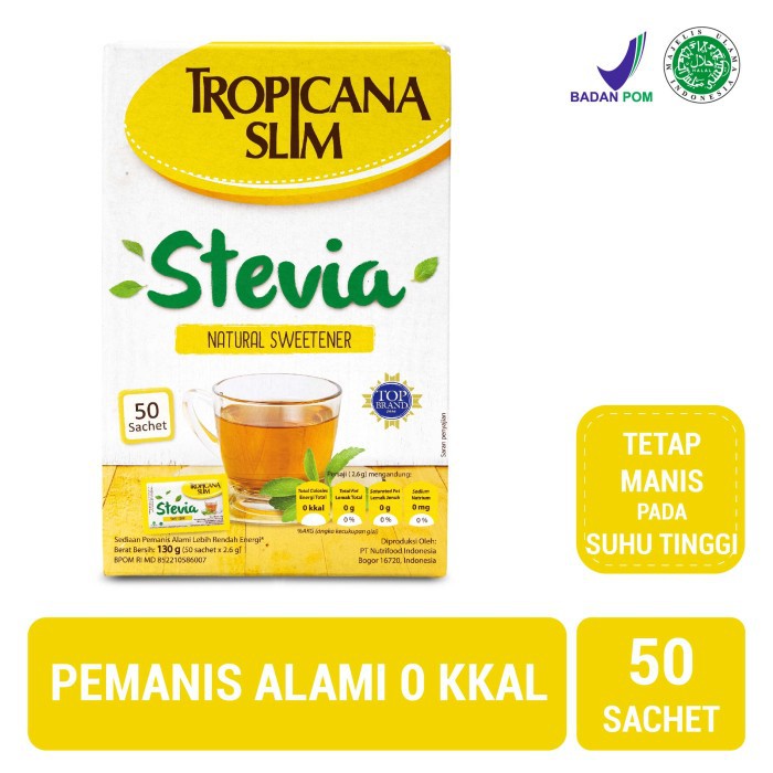 

Special Tropicana Slim Stevia 50 Sachet Free ongkir