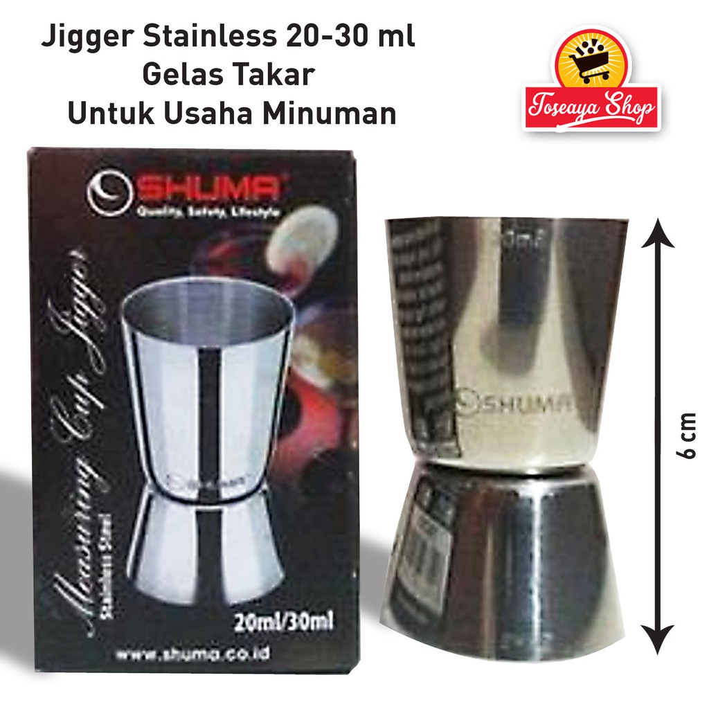 

Jigger Stainless 20-30ml - Gelas Takar