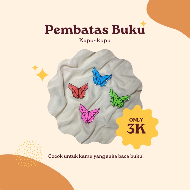 

Pembatas Buku Kupu-Kupu/ pembatas buku aesthetic/ pembatas buku