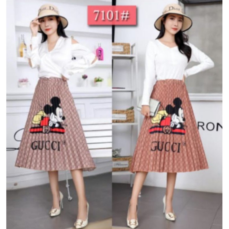 ROK WANITA IMPORT GUCCI MICKEY MOUSE