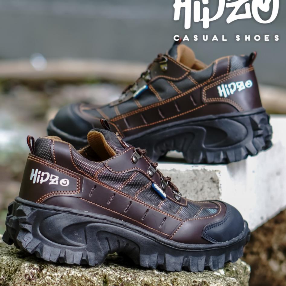 Tren Kekinian.. Sepatu Pria HIPZO M-52 Sepatu Safety Pria Terbaru Kulit Original Import