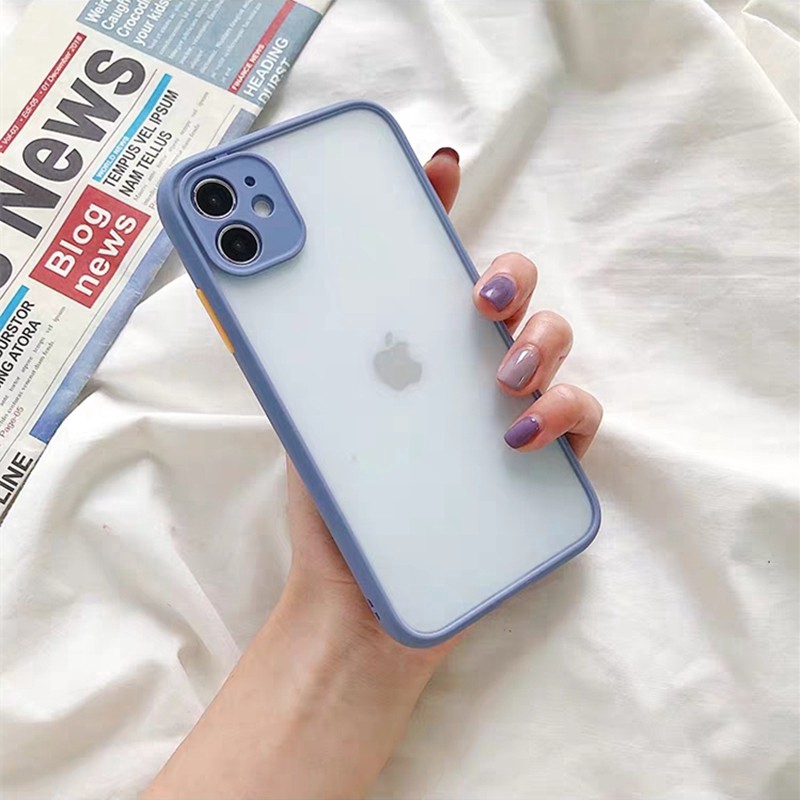 Case Bahan PC matte Desain Lensa Kamera Untuk iPhone 11 11 Pro Max 6 6S 7 8 Plus X XS Max XR