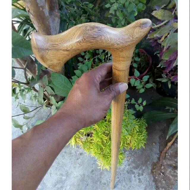 Tongkat jalan kayu galih kelor emas 02