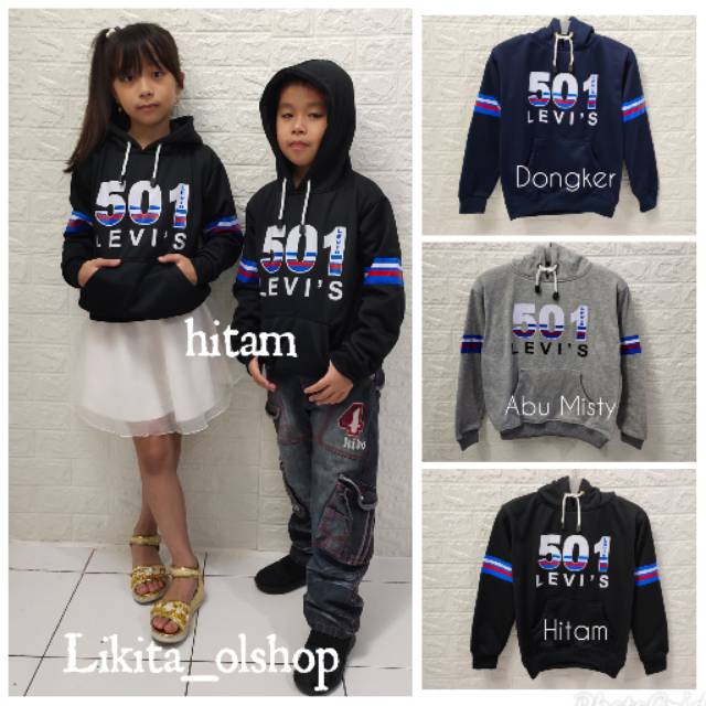 SWEATER HOODIE ANAK 501/MODEL KEKINIAN/BAHAN FLEECE/UMUR 5-10 TAHUN/BISA COD