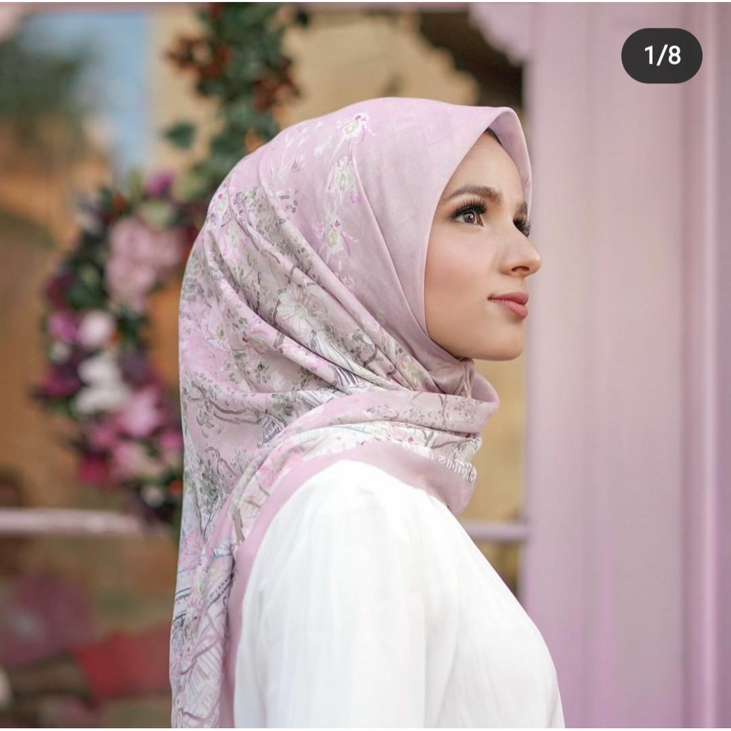 DISKON! Jilbab Voal Motif Art Premium Square Lasercut ...