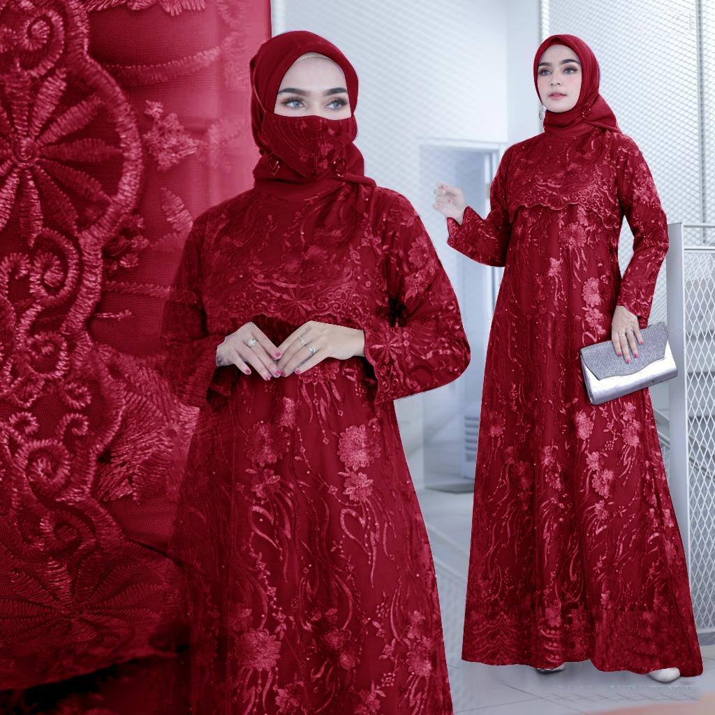 RED LOVE 136 ( TERMURAH )GAMIS SONAYA / GAMIS TILEMUTIARA FASHION/ GAMIS PESTA TILEMUTIARA TERBARU/ GAMIS TILEMUTIARA TERBARU/ GAMIS BULUKAT TERLARIS/ GAMIS BAJU PESTA