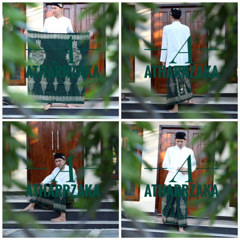 Sarung Batik Print Motif NU Hijau - Sarung NU Santri