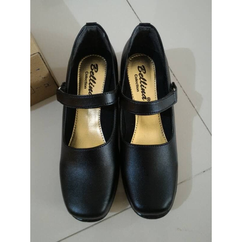 MT Belina - sepatu kerja/guru wanita pantofel hitam/sepatu paskibra hitam