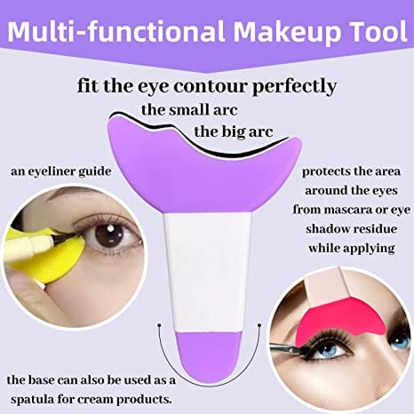 VS BG -  Alat Bantu Aplikator Maskara / Eyeliner / Eyeshadow 3 in 1 Bahan Silikon Reusable