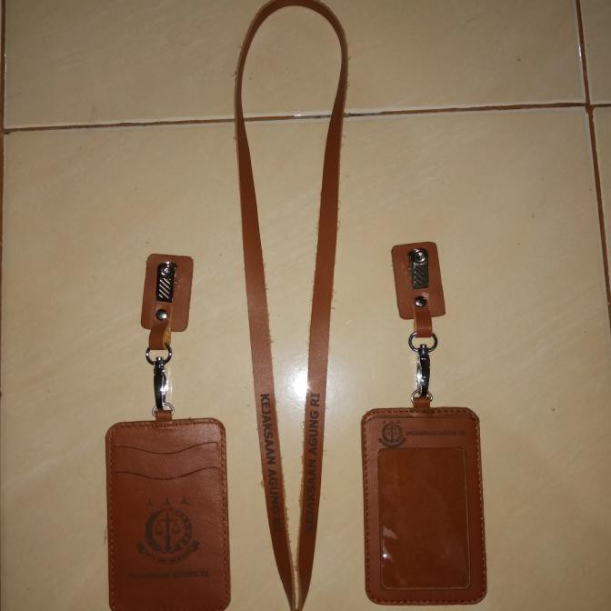 

PROMO id card holder kulit asli custom - Hitam