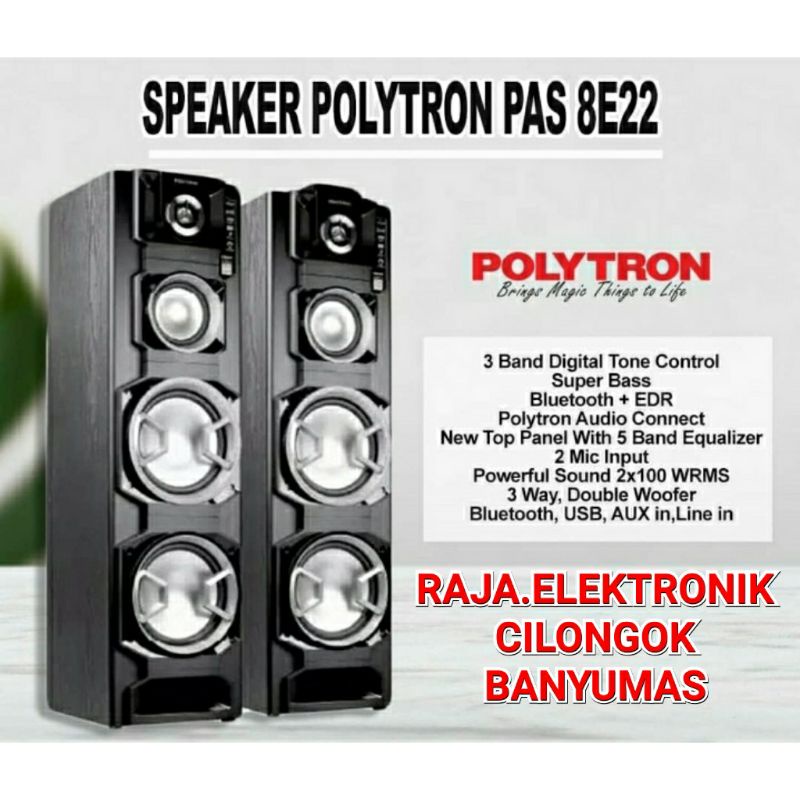 speaker POLYTRON PAS 8E22 XBR SUBWOOFER speker Aktif POLYTRON PAS-8E22