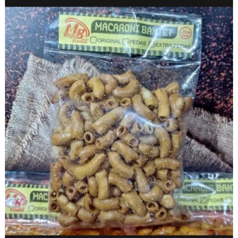 Makaroni Bantet Extra Pedas Asli Tasikmalaya . Makaroni Bantet kemasan ekonomis .